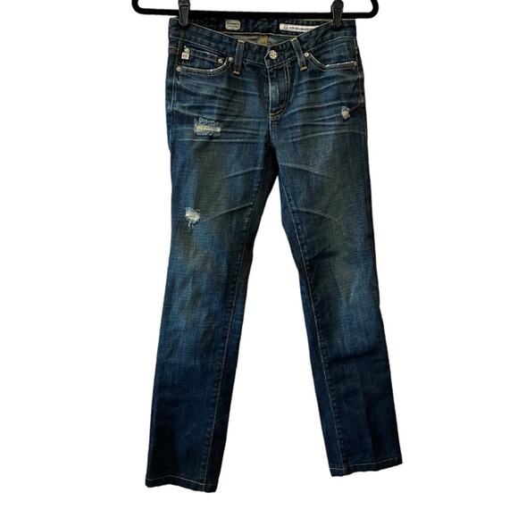 AG Adriano Goldschmied Premiere Skinny Straight Dark Wash Jeans size 25R - Picture 1 of 13